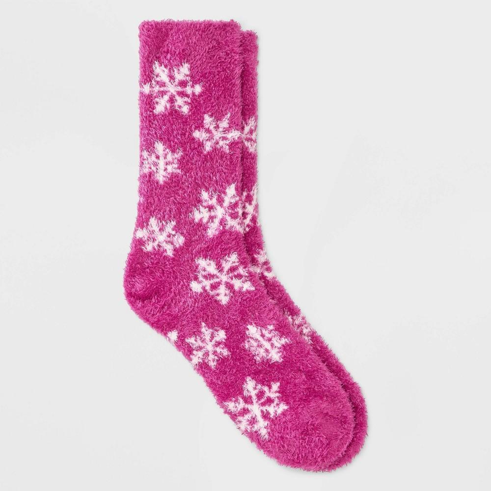 Womens Snowflake Cozy Crew Socks - Auden 4-10 Product Image