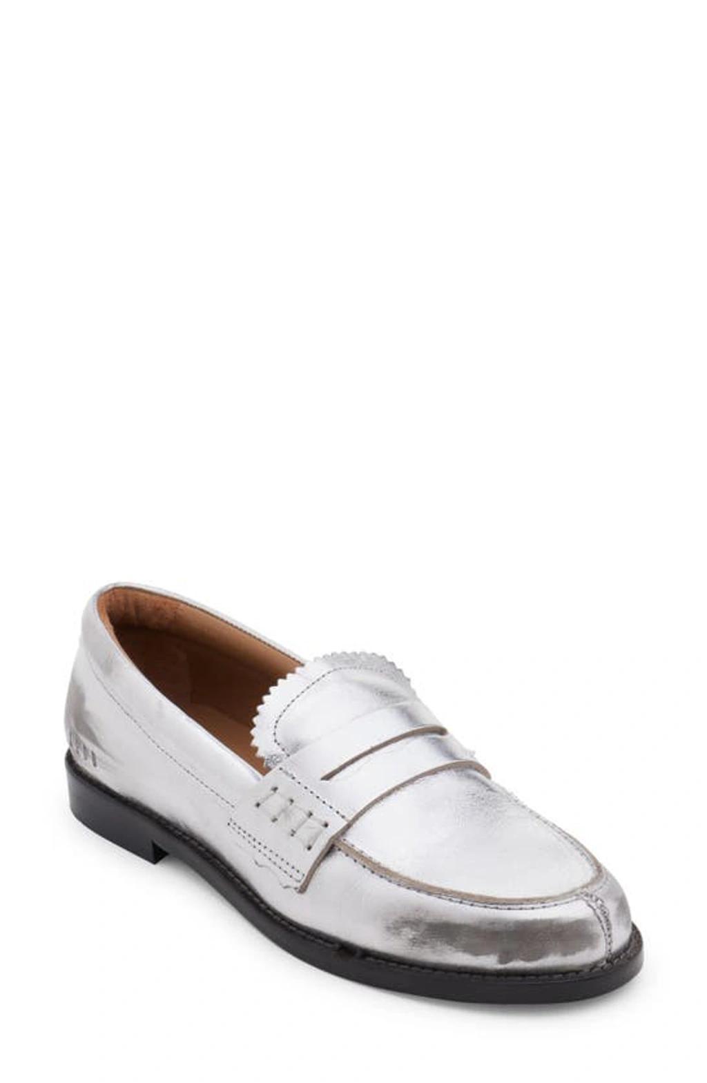 Jerry Penny Loafer In Silver Product Image