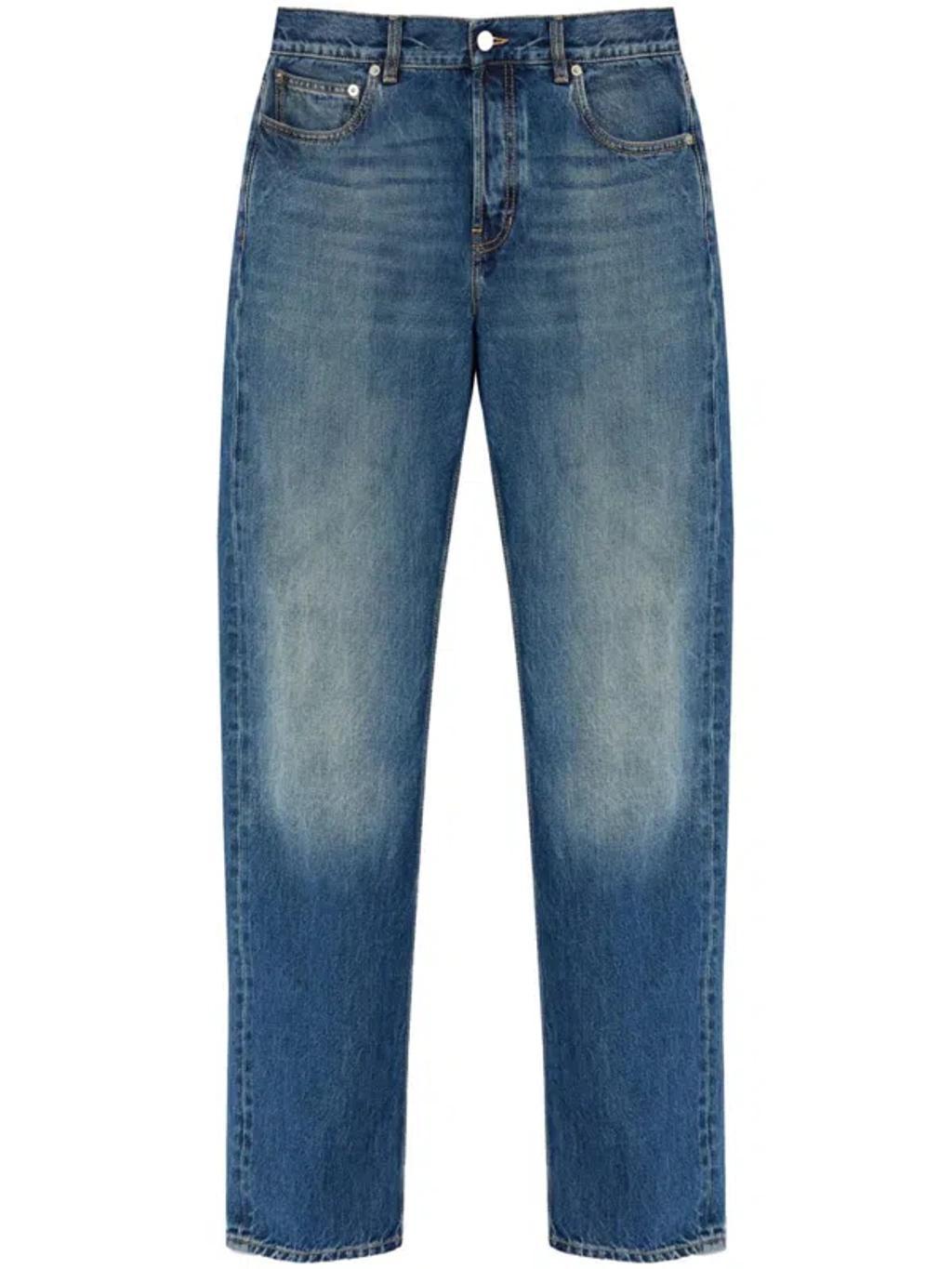 Logo Detailed Jeans In Blue Product Image