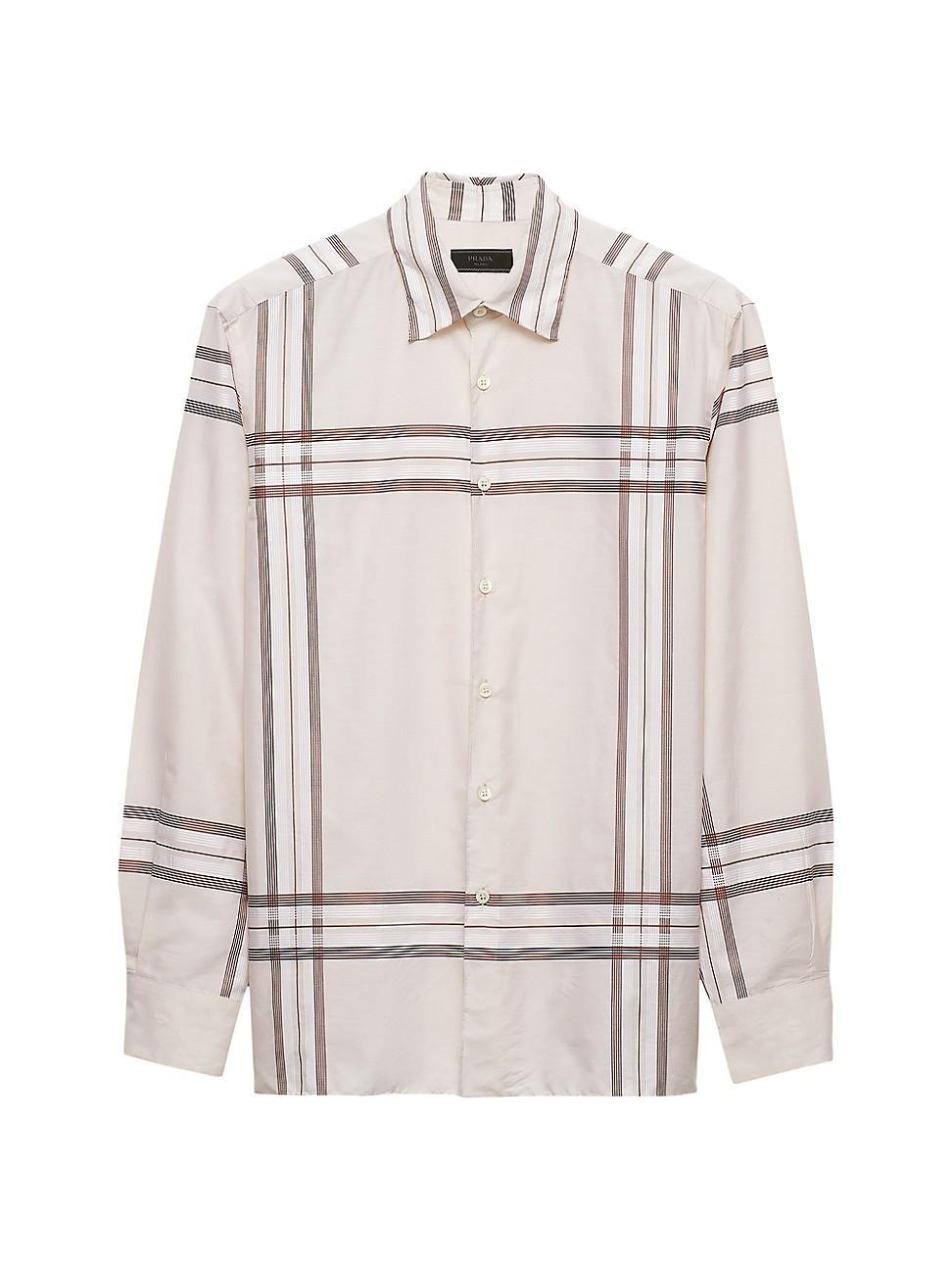 Mens Checked Cotton Shirt Product Image