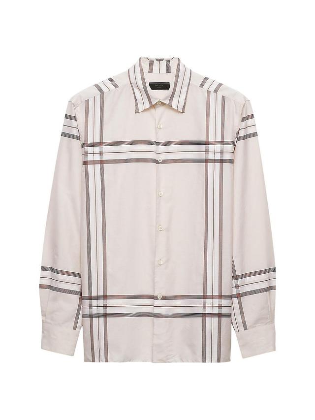 Mens Checked Cotton Shirt Product Image