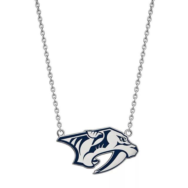 LogoArt Nashville Predators Sterling Silver Large Enamel Logo Pendant Necklace, Womens Product Image