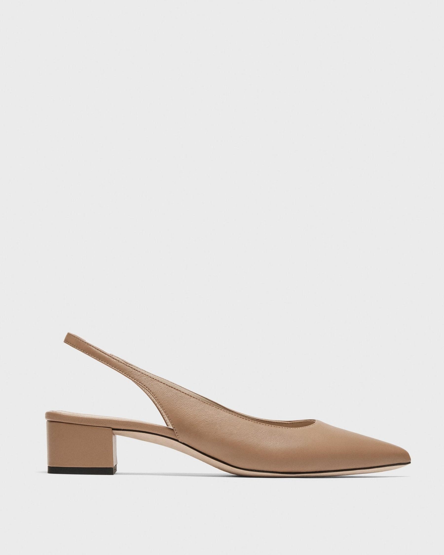 Slingback Pump in Leather Product Image