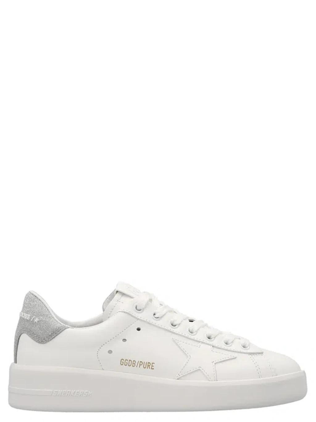 GOLDEN GOOSE Pure Star Sneakers Silver In White Product Image