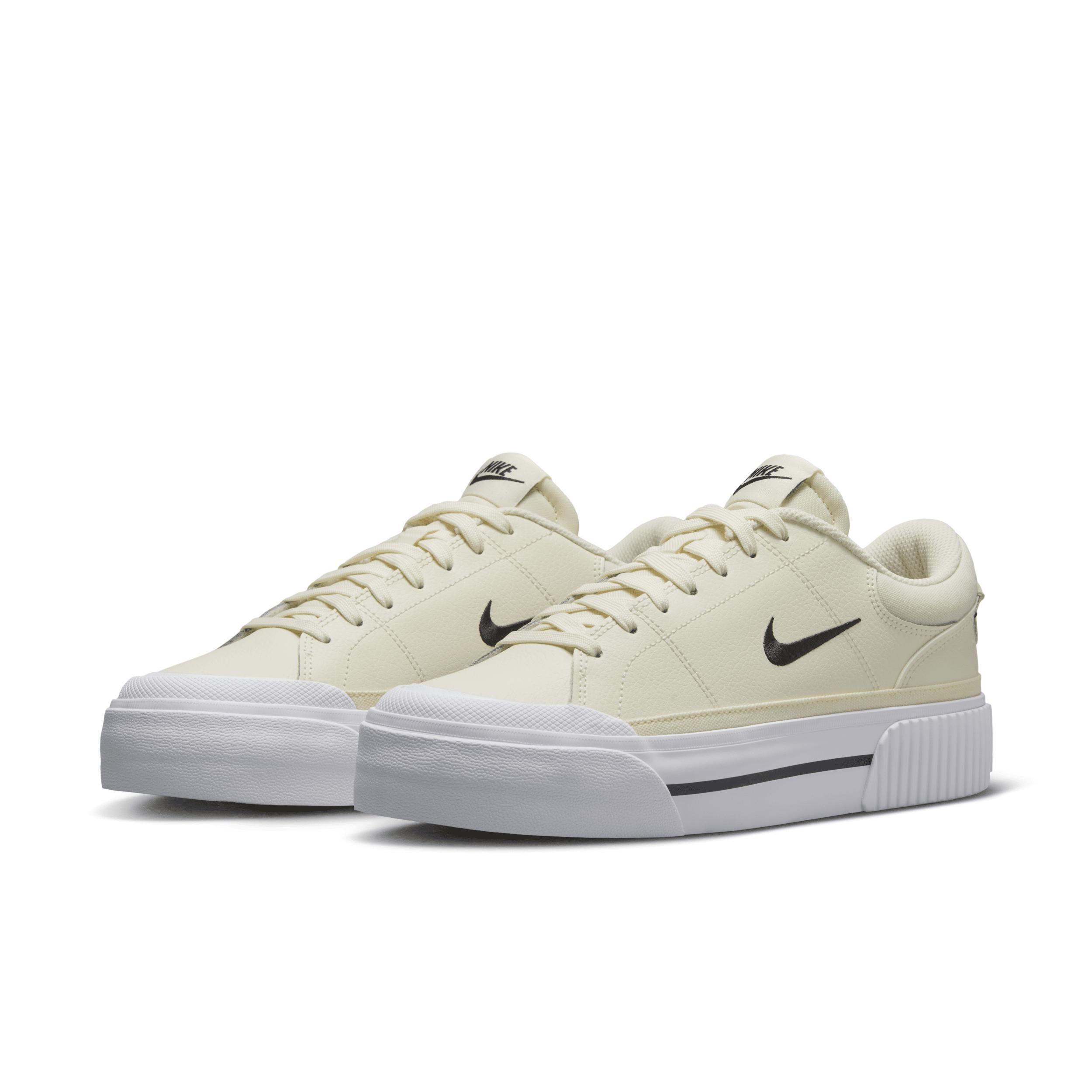 Nike Womens Court Legacy Lift Platform Casual Sneakers from Finish Line - WHITE Product Image