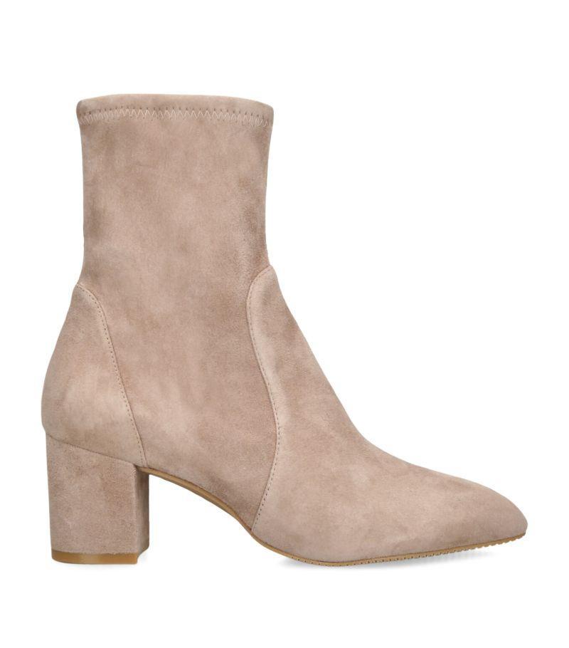 STUART WEITZMAN Suede Yuliana Ankle Boots 60 In Brown product image