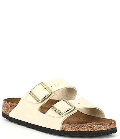 Birkenstock Womens Arizona Soft Footbed Suede Nubuck Buckle Detail Sandals Product Image