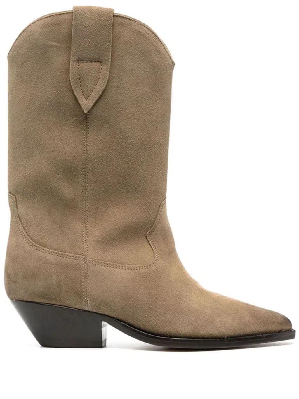 Duerto Suede Cowboy Boots In Dove Grey Product Image