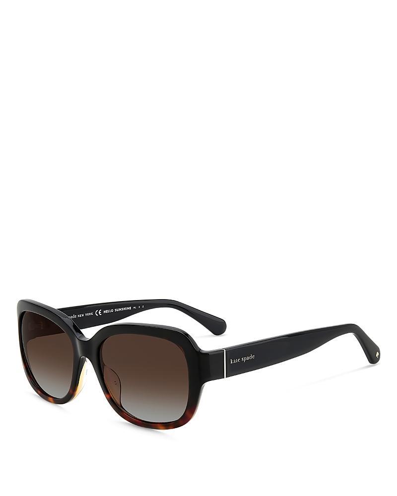 kate spade new york Womens Polarized Layne Havana Square Sunglasses Product Image