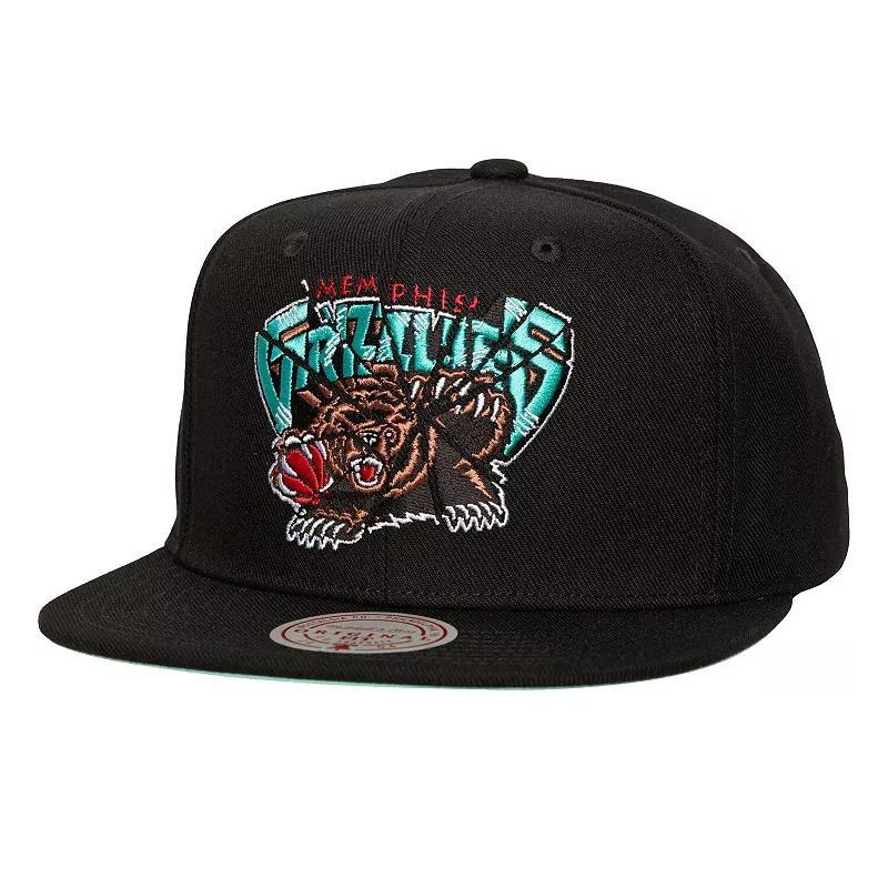 Mitchell & Ness Mens Black Memphis Grizzlies Shattered Snapback Hat Product Image