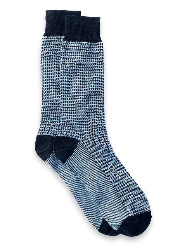 Houndstooth Cotton Blend Sock Product Image