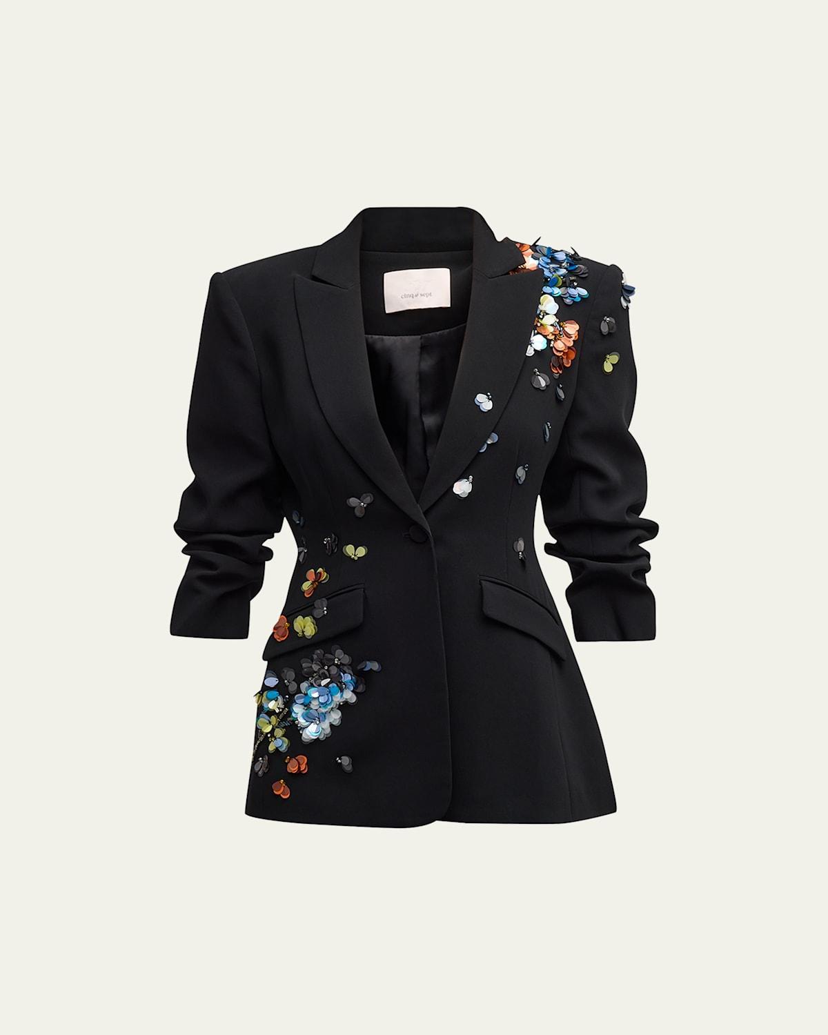 Cinq  Sept Cheyenne Sequin Flower Blazer Product Image