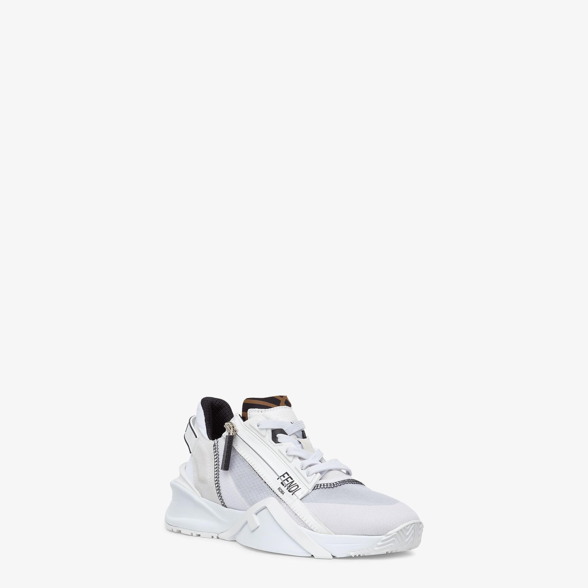 Fendi FlowWhite nylon and suede low tops Product Image