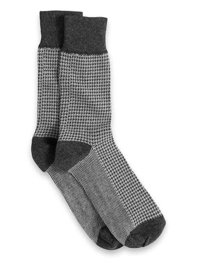 Houndstooth Cotton Blend Sock Product Image