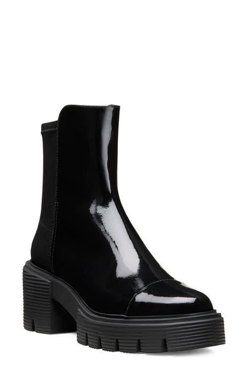 5050 Soho Patent Stretch Ankle Booties In Black Product Image