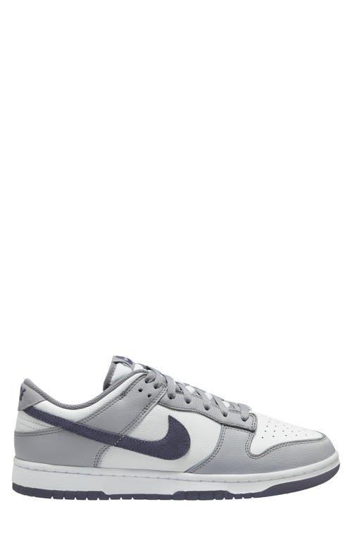 NIKE Dunk Low Retro Sneaker In White/light Carbon/platinum Product Image