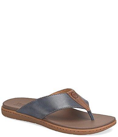 Born Mens Gavin Full Grain Leather Thong Sandals Product Image