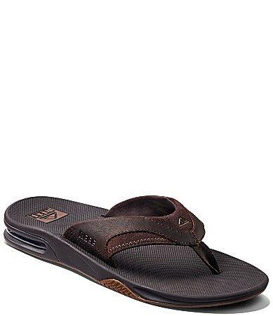 Reef Mens Leather Fanning Sandals Product Image