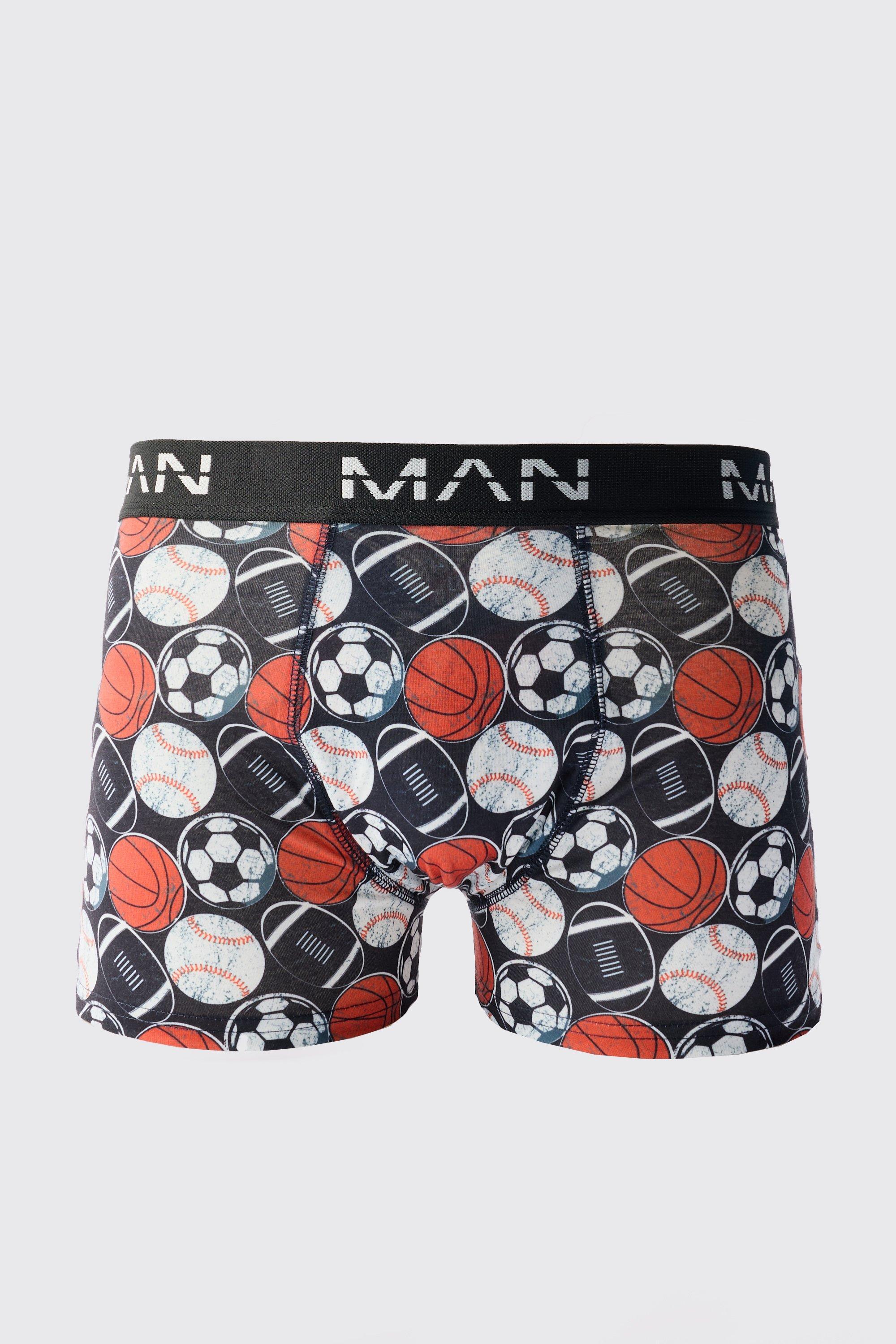 Sport Print Boxers | boohooMAN USA Product Image