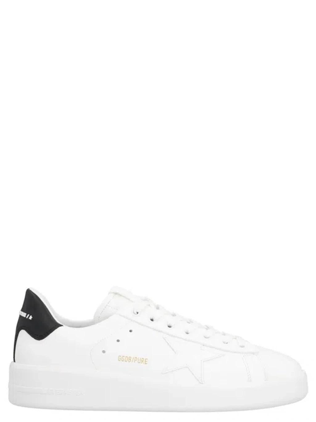 GOLDEN GOOSE Purestar Leather Sneakers In White/black Product Image