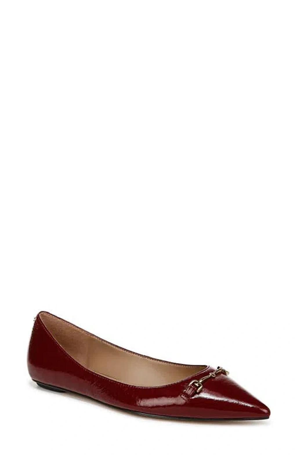 SAM EDELMAN Nori Pointed Toe Flat In Red Product Image