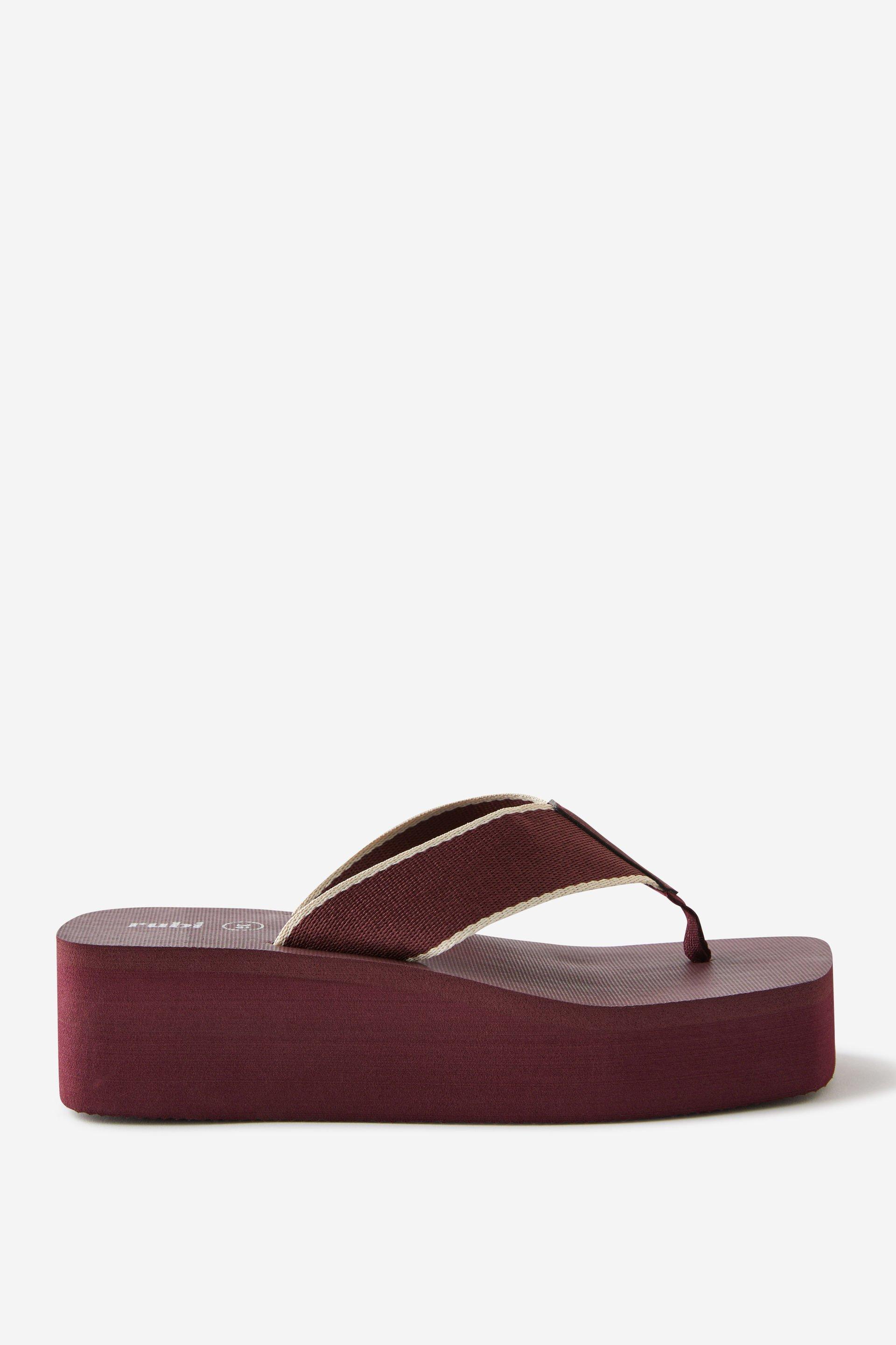 Square Toe Wedge Flip Flop Product Image