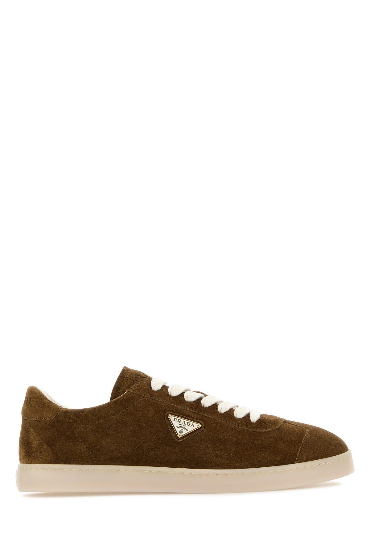 PRADA Lane Sneakers In Brown Product Image