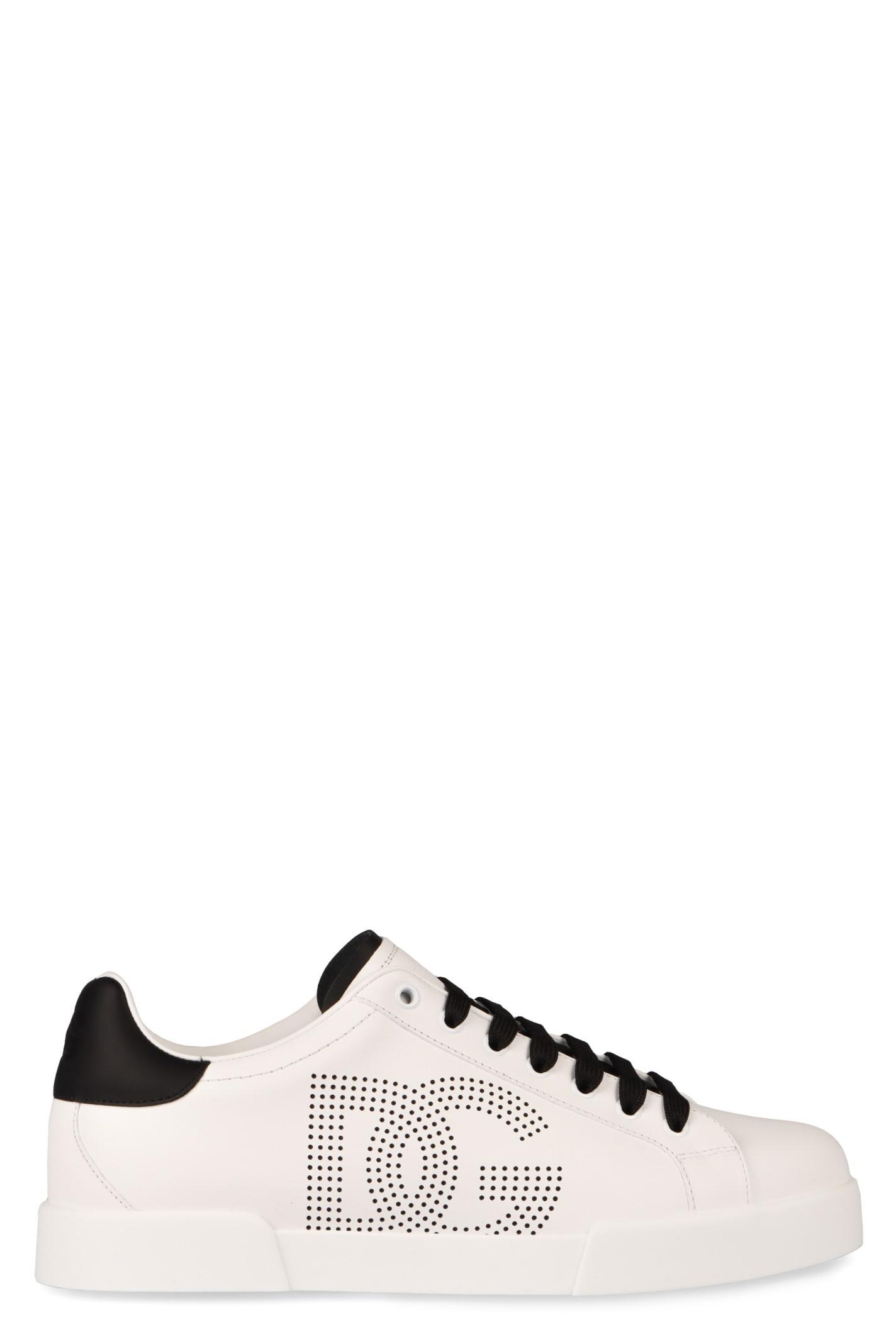 Portofino Leather Low-top Sneaker In Weiss 1 Product Image