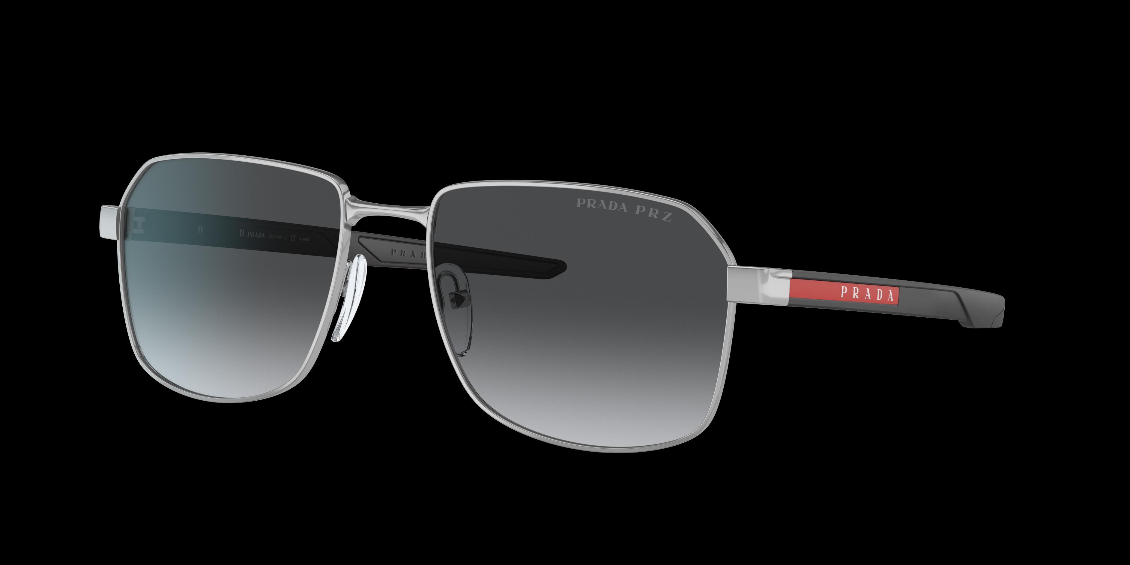 Prada Linea Rossa 57mm Polarized Gradient Rectangular Sunglasses Product Image
