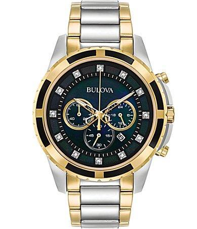 Bulova Mens Precisionist Stainless Steel Chronograph Watch - 96B175, Silver Tone Product Image