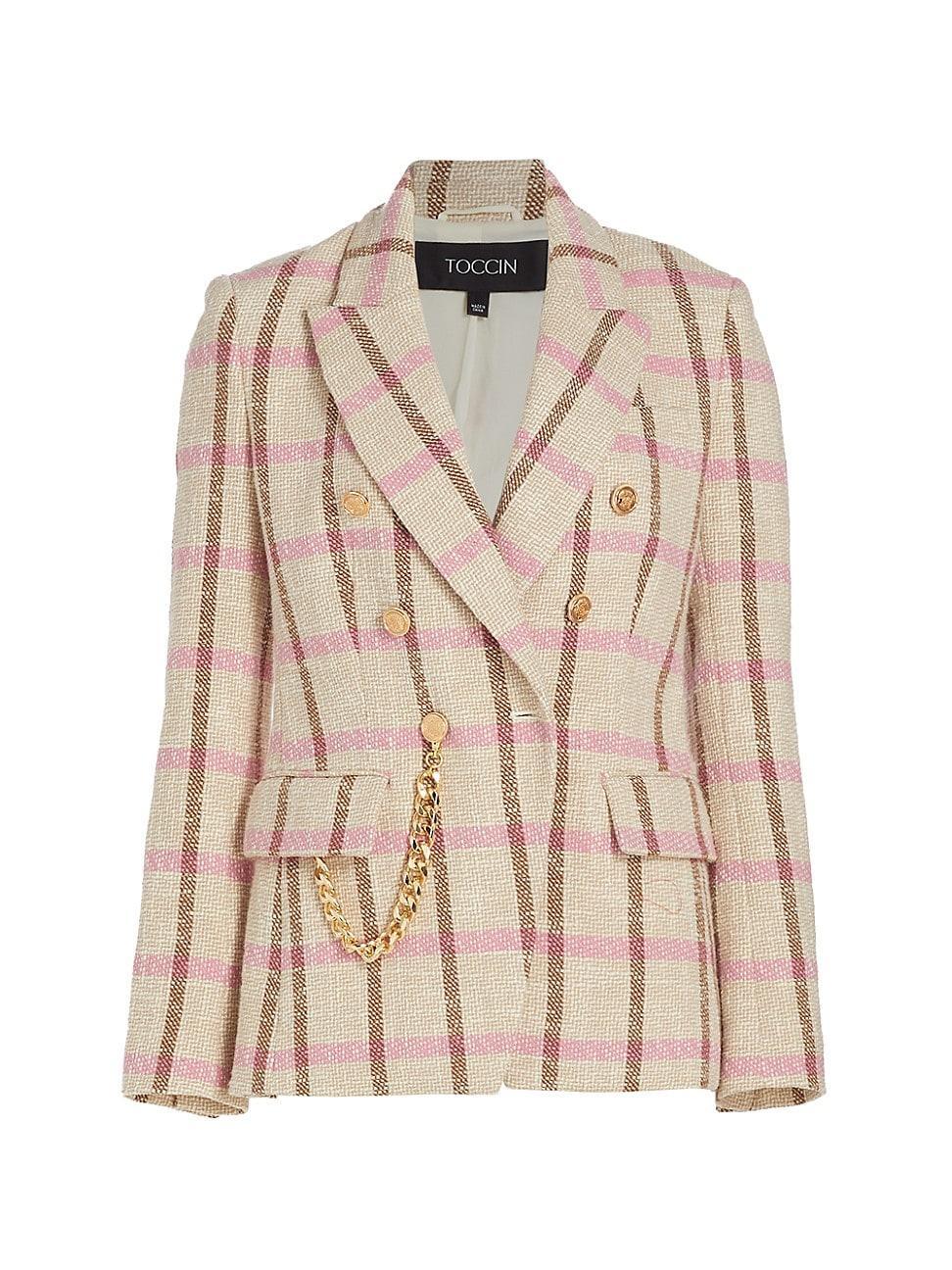 Womens Kylie Double-Breasted Tweed Blazer Product Image