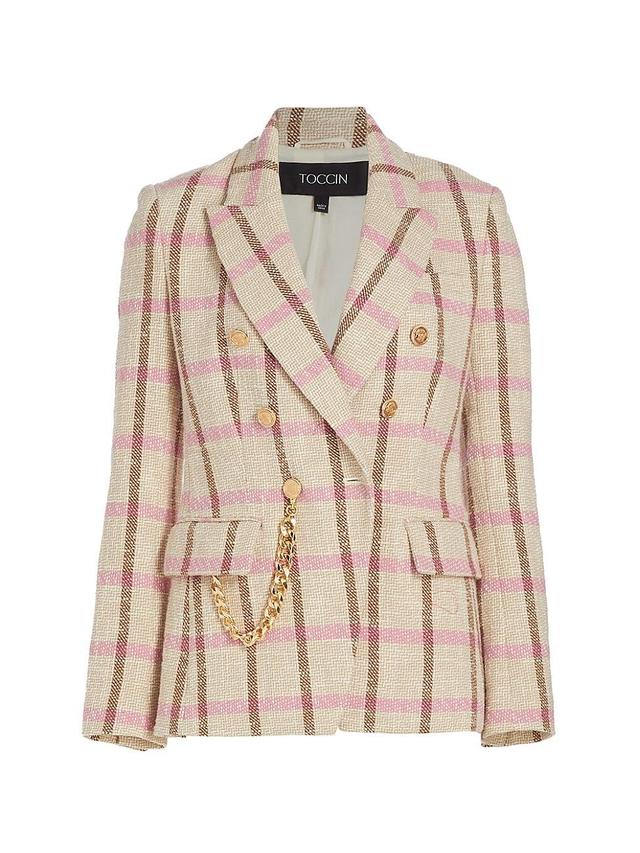 Womens Kylie Double-Breasted Tweed Blazer Product Image