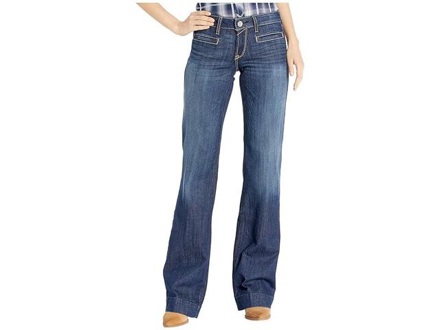 Ariat Lucy Mid Rise Wide Leg Stretch Denim Jeans Product Image