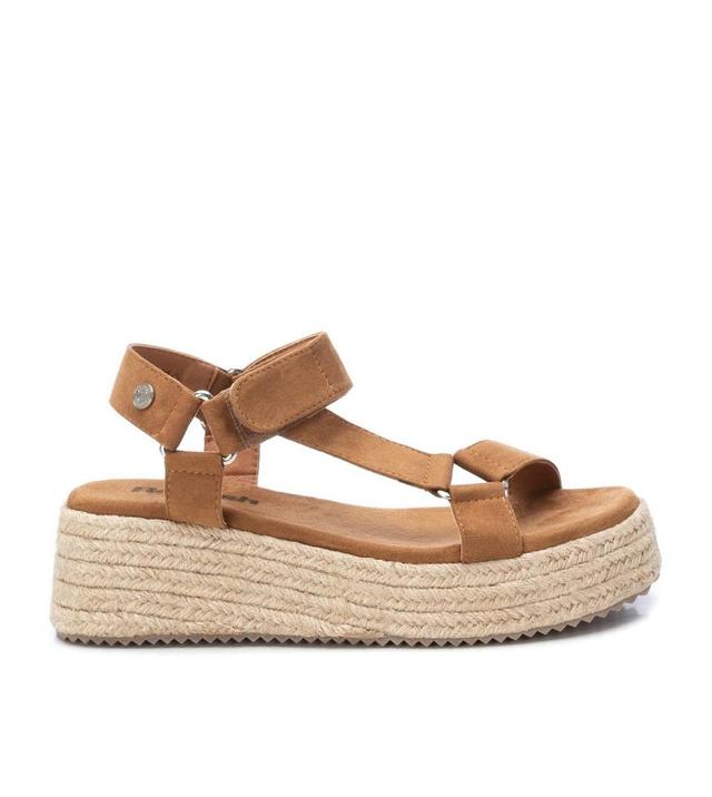 Xti Womens Suede Strappy Sandals With Jute Platform By Product Image