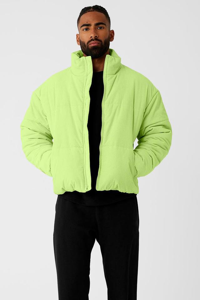 Corduroy Stage Puffer - Celery Male Product Image