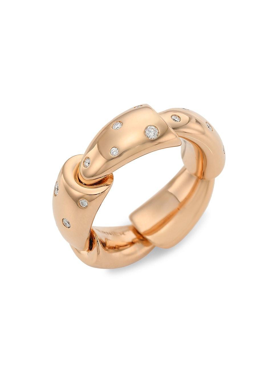 Womens Calla 18K Rose Gold & Diamond Ring Product Image