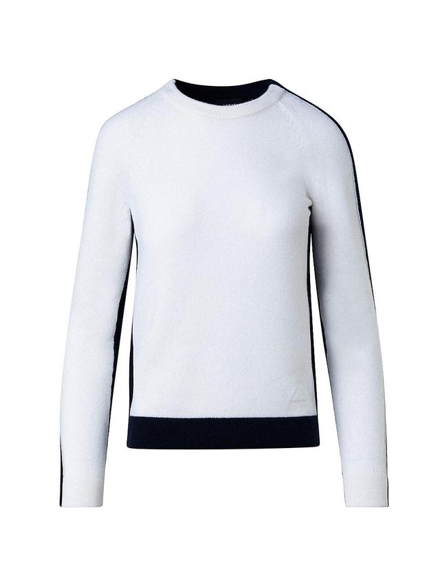Womens Two-Tone Cashmere Sweater Product Image