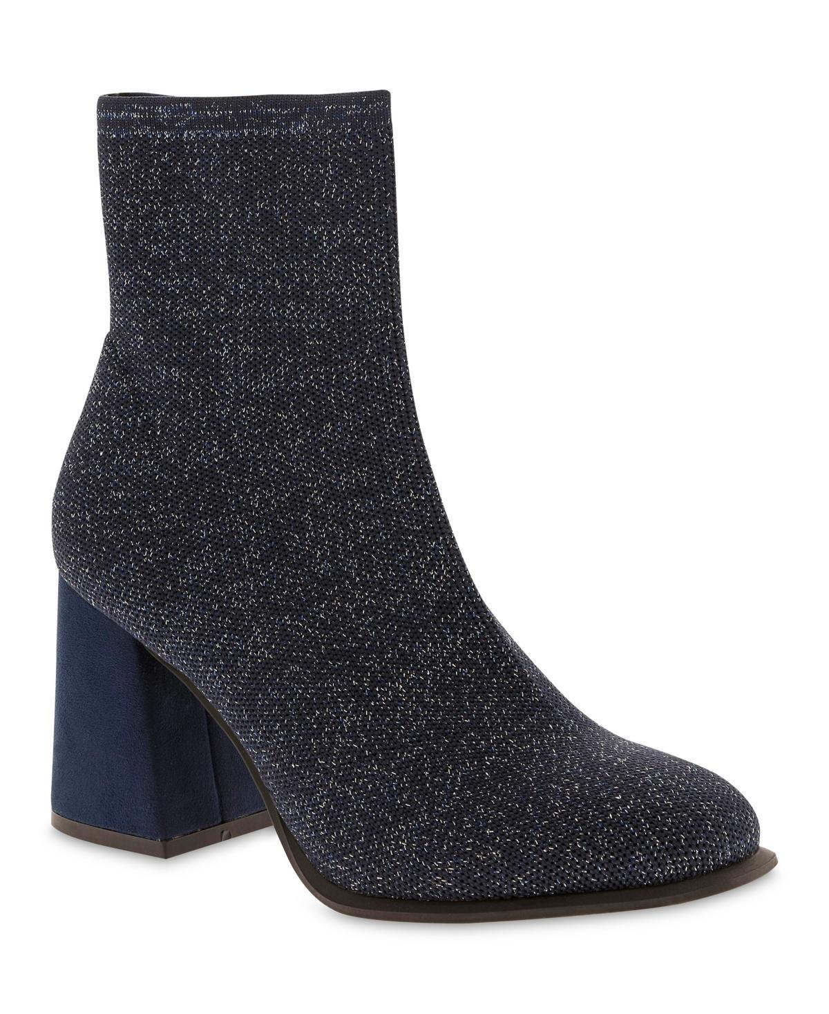 Mia Womens Piana Block Heel Knit Sock Booties Product Image