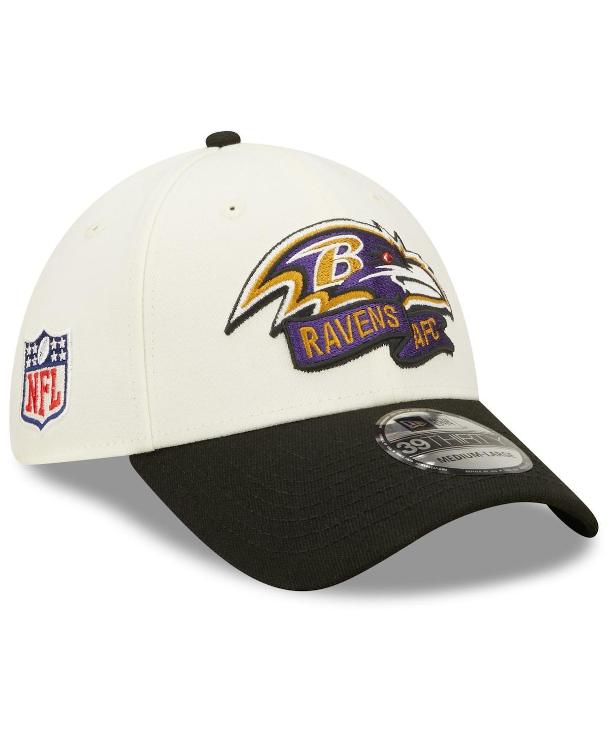 Mens New Era Cream Baltimore Ravens 2022 Sideline 39THIRTY 2-Tone Flex Hat - Cream Product Image