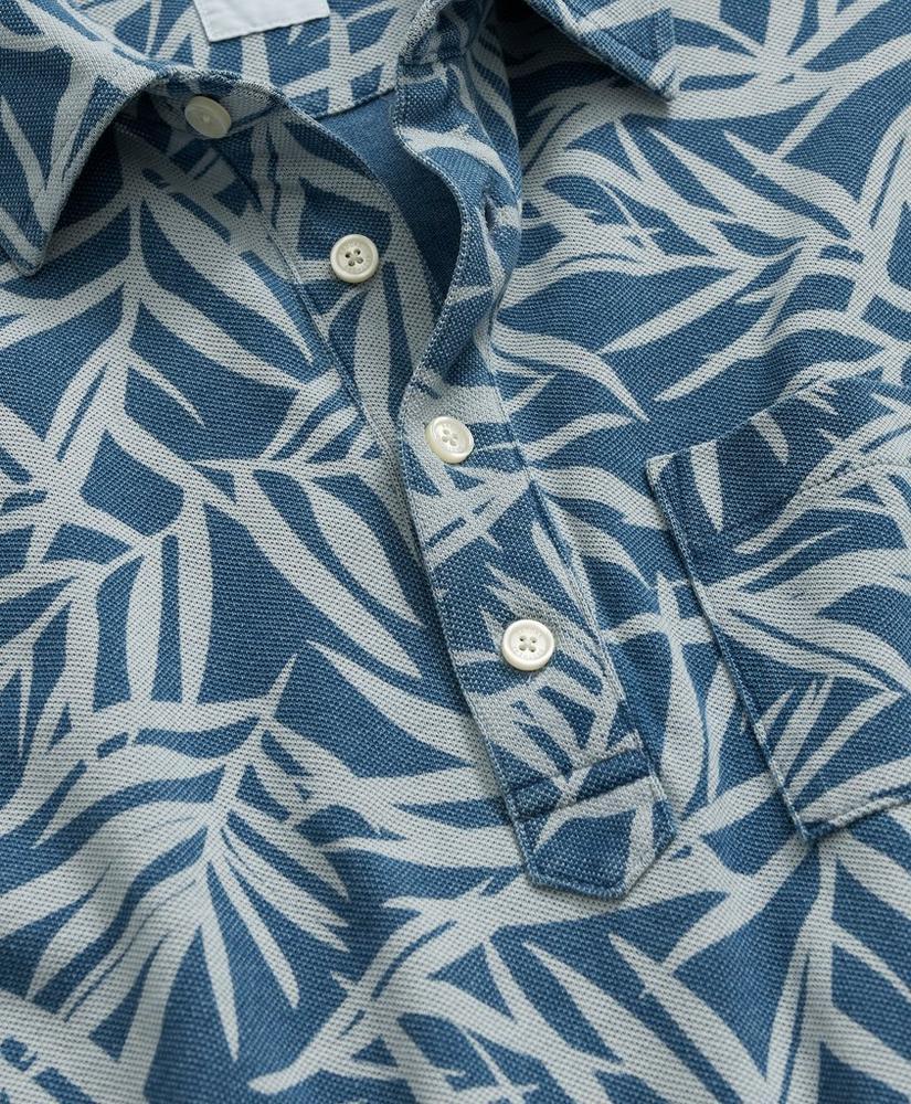 Vintage Polo in Printed Indigo-Washed Pique Cotton Product Image