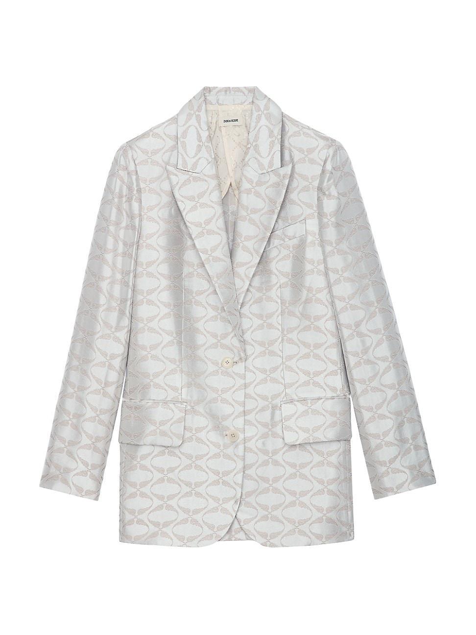 Womens Jacquard Wing Blazer Product Image