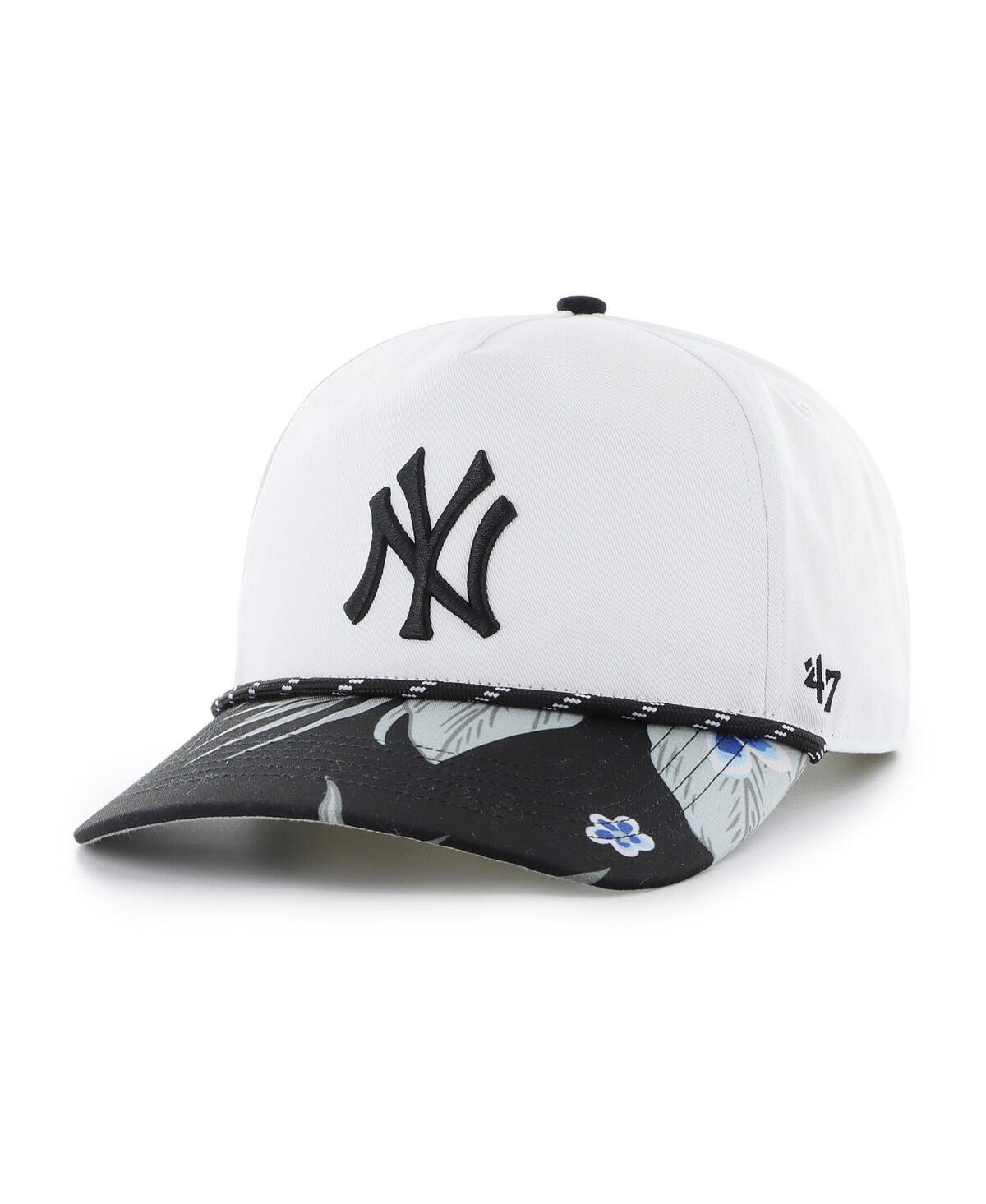 Mens 47 Brand White New York Yankees Dark Tropic Hitch Snapback Hat Product Image