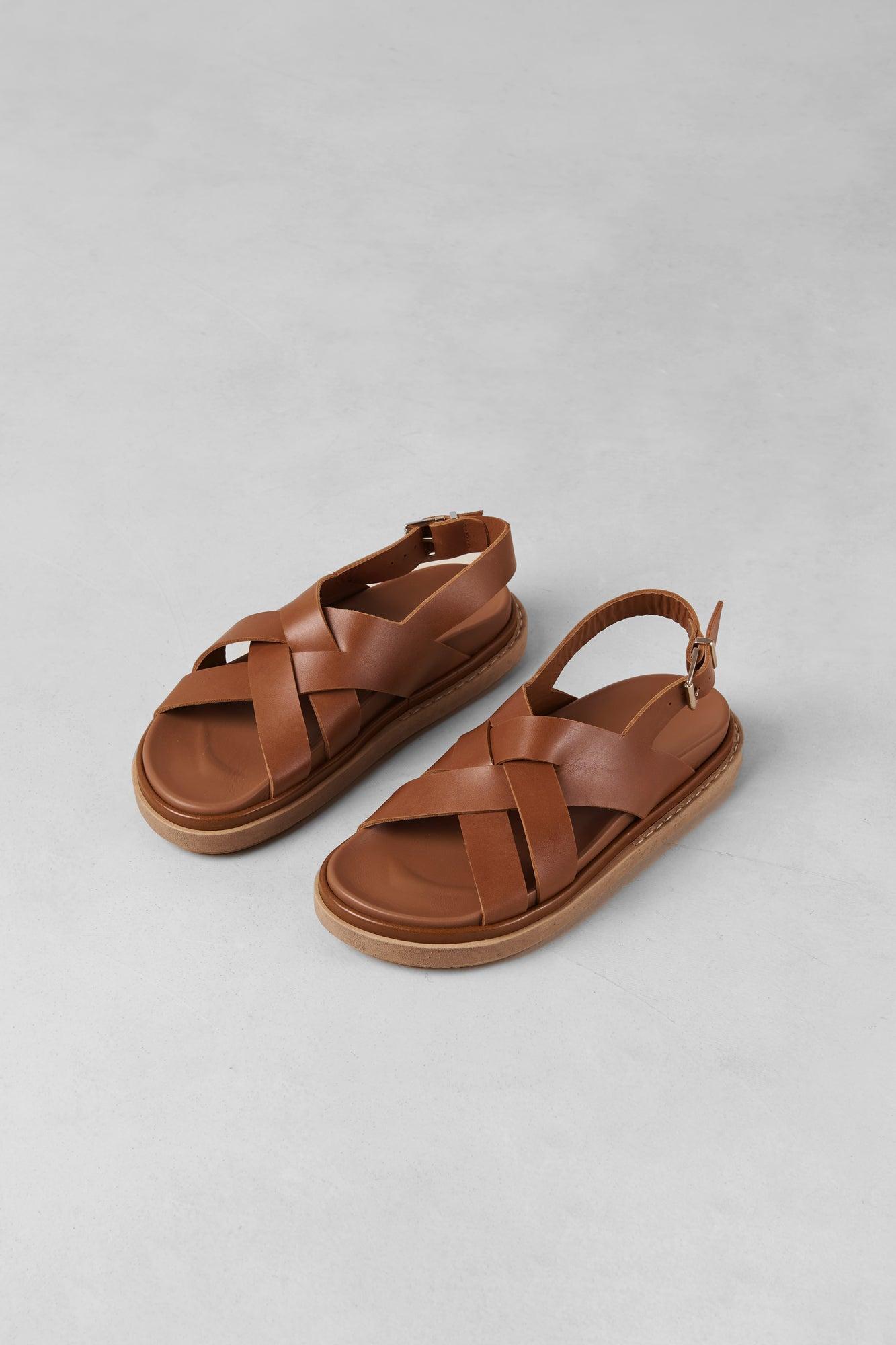 Alohas Trunca Padded Sandal - Tan Product Image