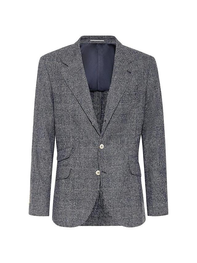 Mens Prince of Wales Deconstructed Cavallo Blazer Product Image