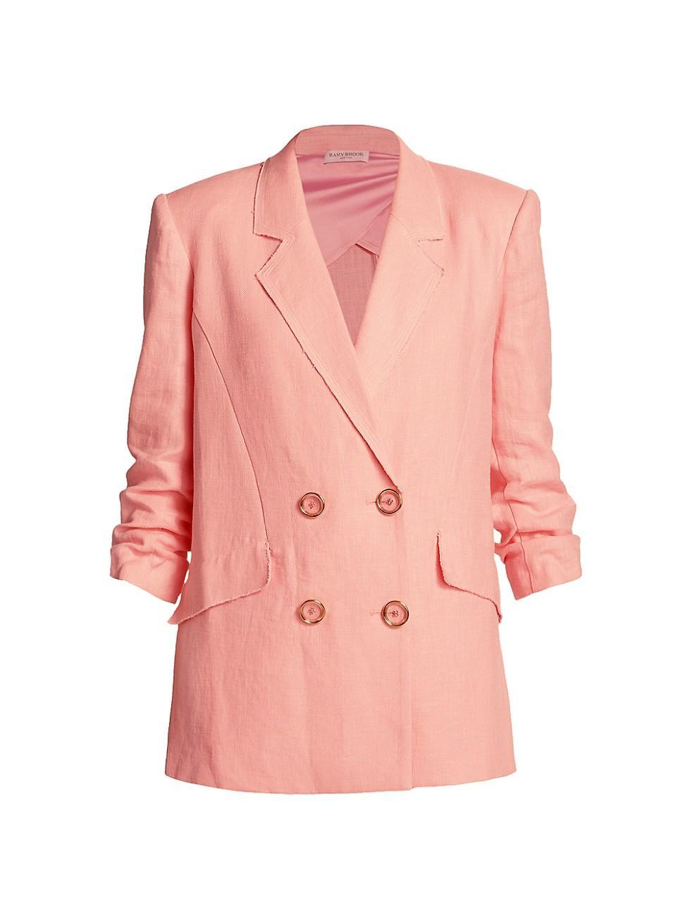 Womens Gianna Double-Breasted Twill Blazer Product Image