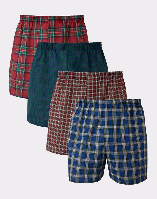 Hanes Ultimate Big Mens Woven Boxer Underwear, Tartan Prints, 4-Pack, ( & Tall Sizes) Assorted 4XB Product Image