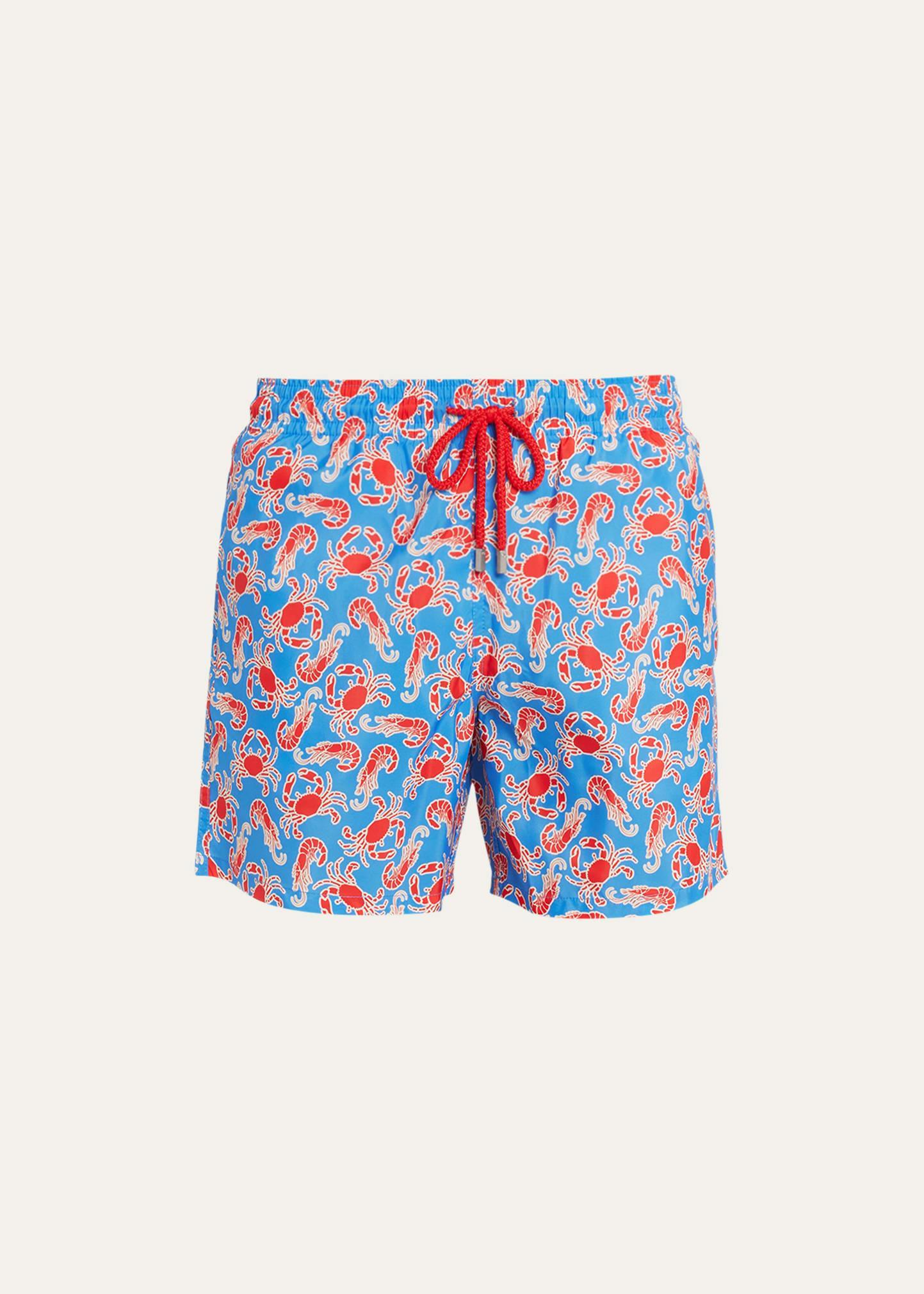 Mens Crab & Shrimp Swim Trunks Product Image