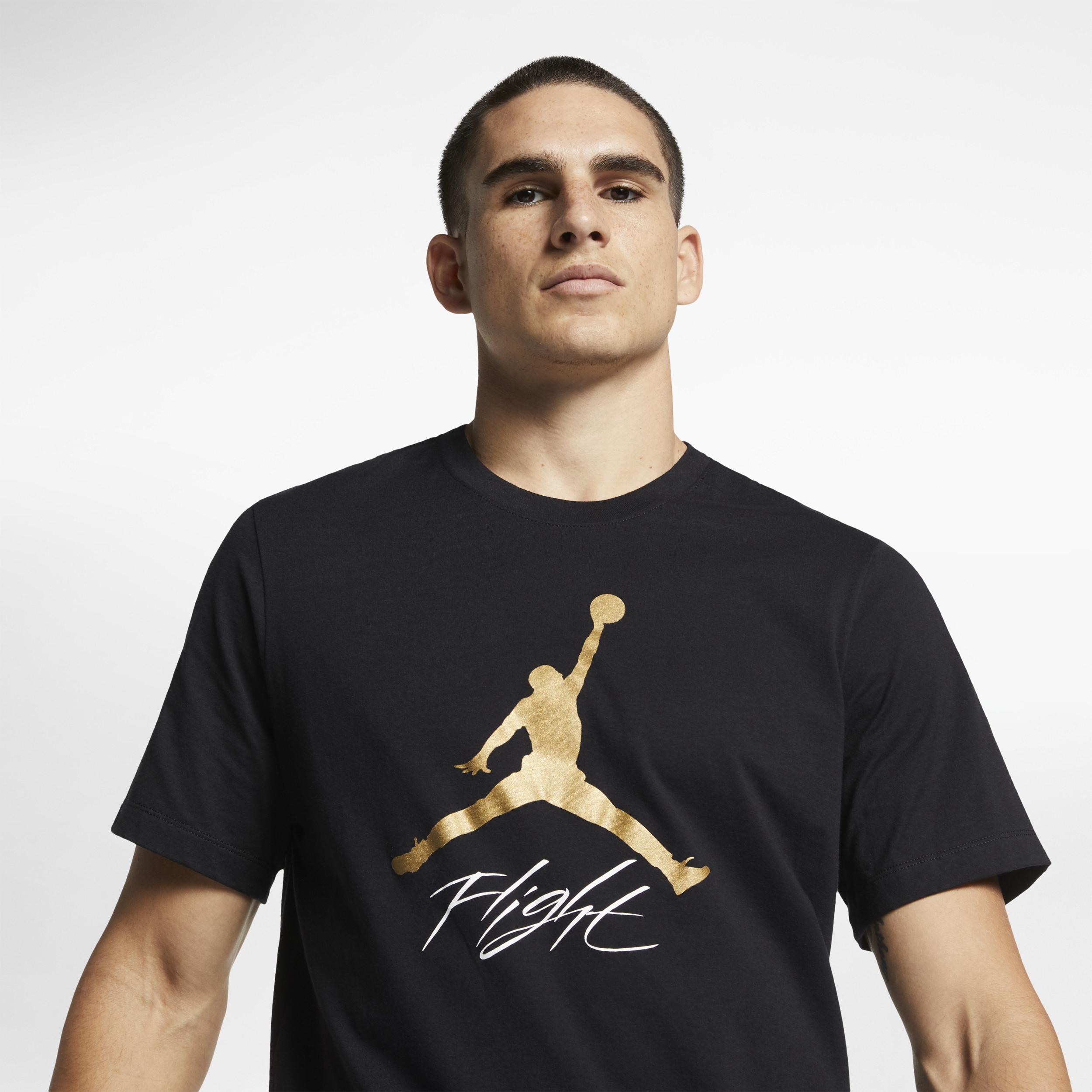 Jordan Mens Jordan Jumpman Air HBR T-Shirt - Mens Metallic Gold/Black Product Image