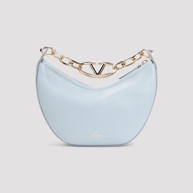 VALENTINO GARAVANI Women's Vlogo Moon Shoulder Bag In Blue Product Image