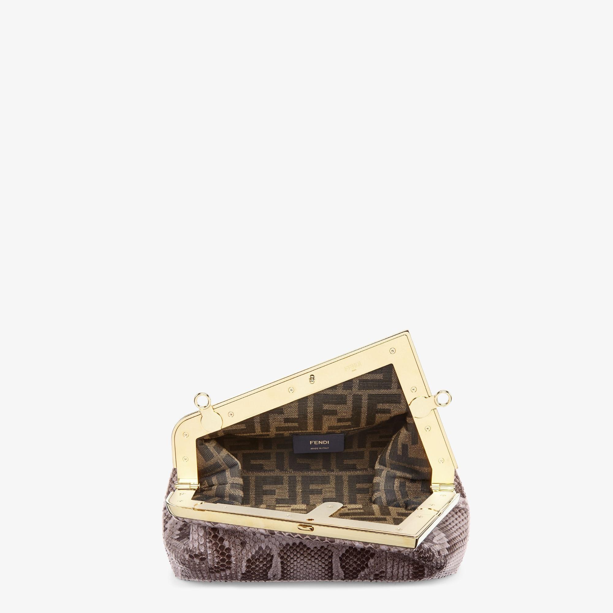 Fendi First SmallDark gray python leather bag Product Image